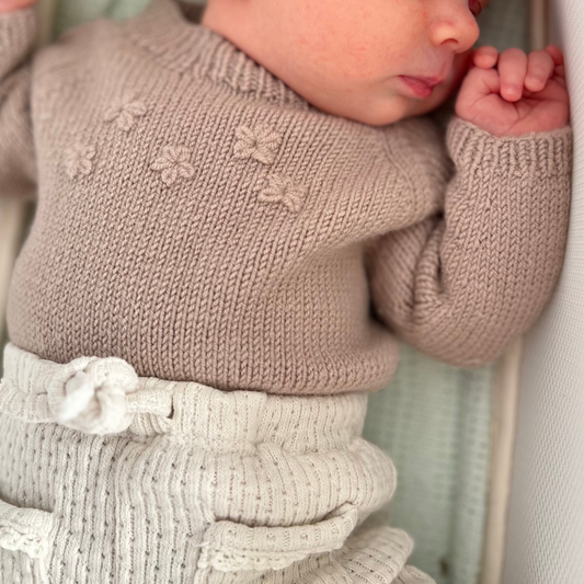 Vesleskattens blomsterbody - Strikkepakke - Dale Garn Soft Merino