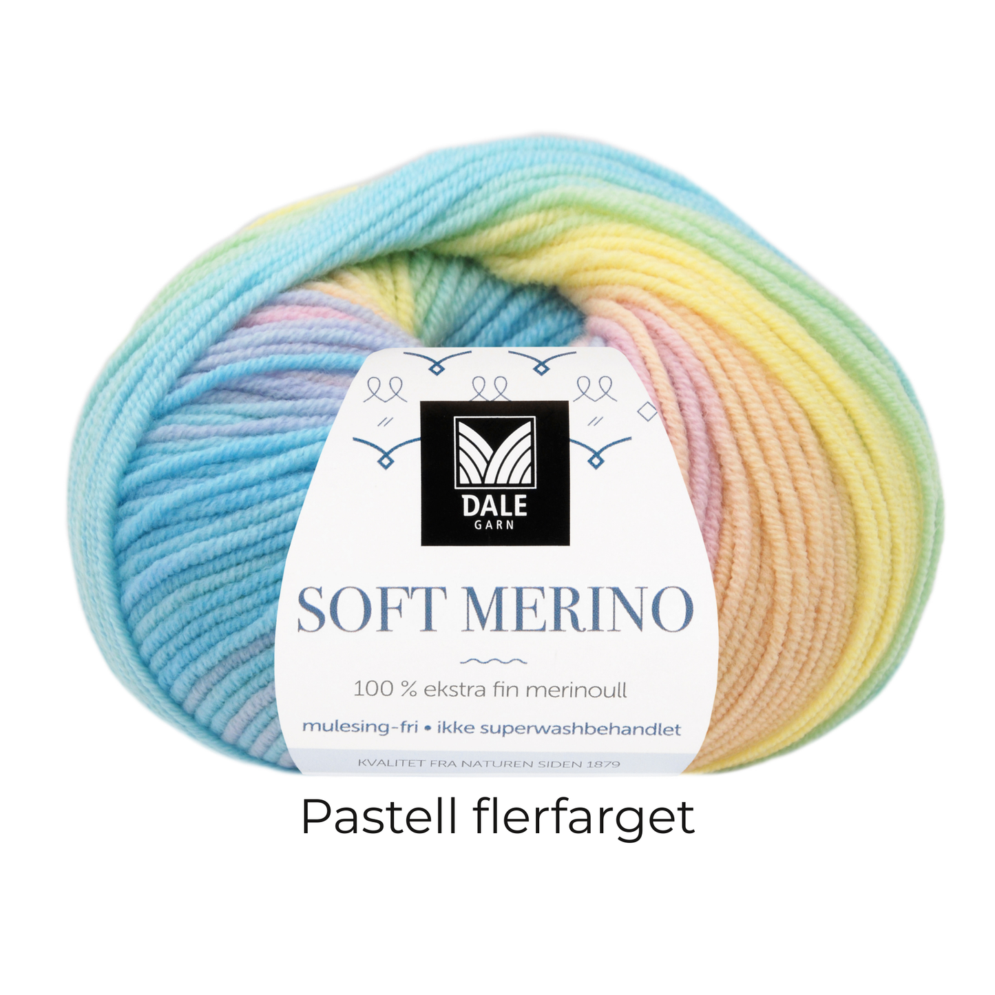 Dale Garn Soft Merino Pastell flerfarget Strikkepakker med merinoull Vesleskatten.no - strikk til baby og voksen