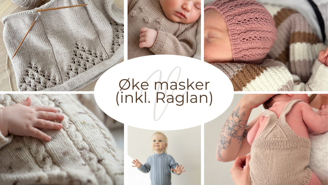 Øke masker i strikking, strikkepakker til baby