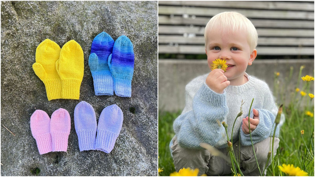 Strikke til baby og småbarn - strikke nybegynnervennlige plagg, lette å strikke.