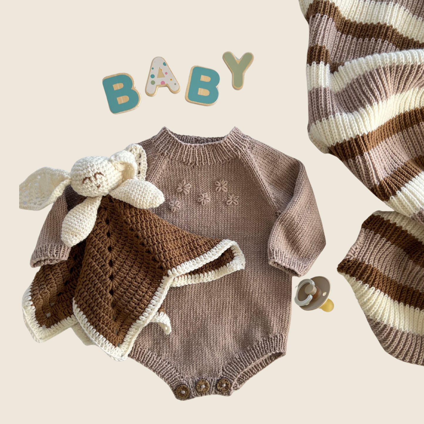 Vesleskattens blomsterbody - Strikkepakke - Dale Garn Soft Merino