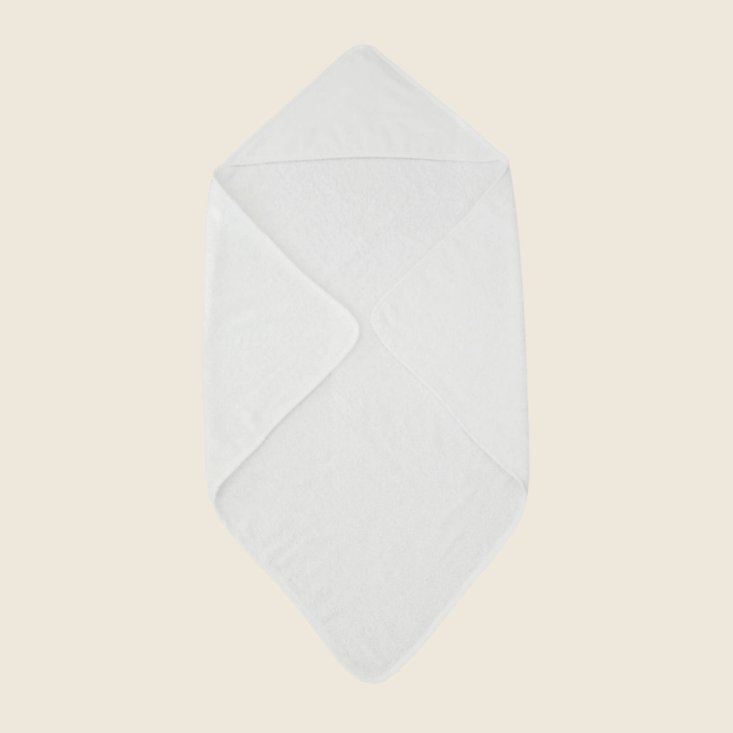 Badehåndkle med hette - Økologisk GOTS (hvit)
