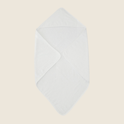 Badehåndkle med hette - Økologisk GOTS (hvit)