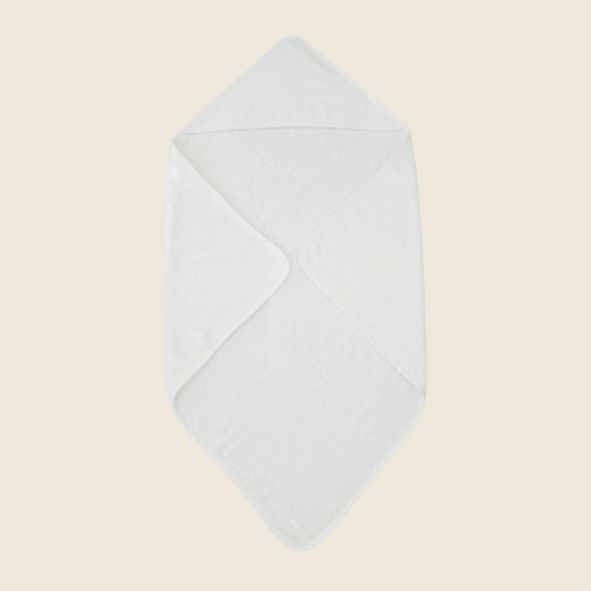 Badehåndkle med hette - Økologisk GOTS (hvit)