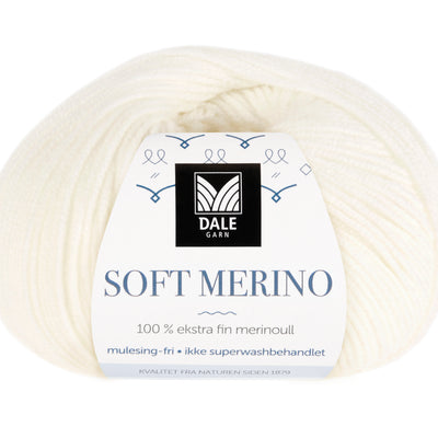 Dale Garn Soft Merino Hvit med banderol