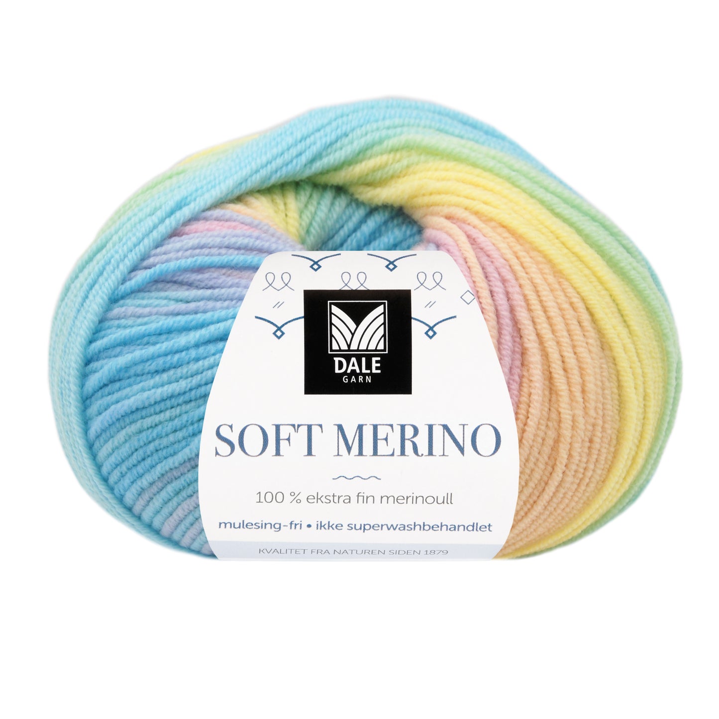 Dale Garn Soft Merino Pastell flerfarget med banderol