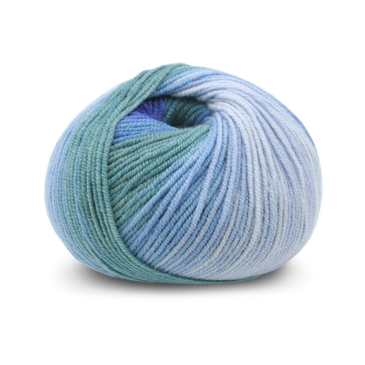 100% naturlig merinoull uten superwash. Kvalitetsgarn til babystrikk. Kløfritt garn. blå