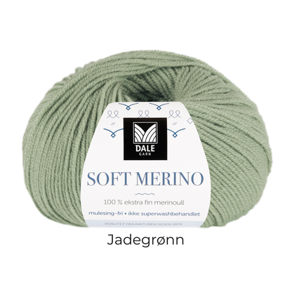 Dale Garn Soft Merino Jadegrønn Strikkepakker med merinoull Vesleskatten.no - strikk til baby og voksen