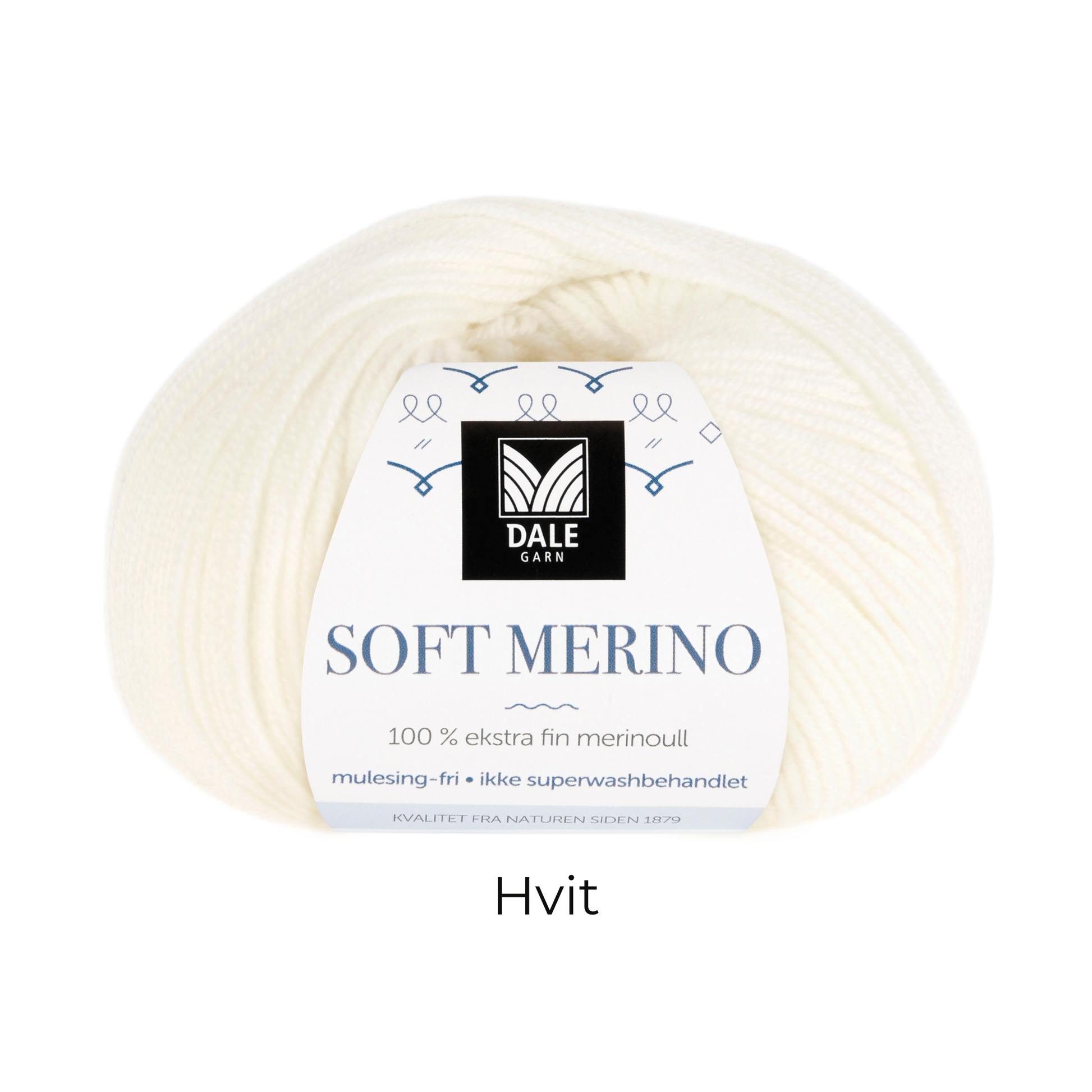 Dale Garn Soft Merino Hvit Strikkepakker med merinoull Vesleskatten.no - strikk til baby og voksen