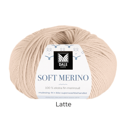 Dale Garn Soft Merino Latte Strikkepakker med merinoull Vesleskatten.no - strikk til baby og voksen