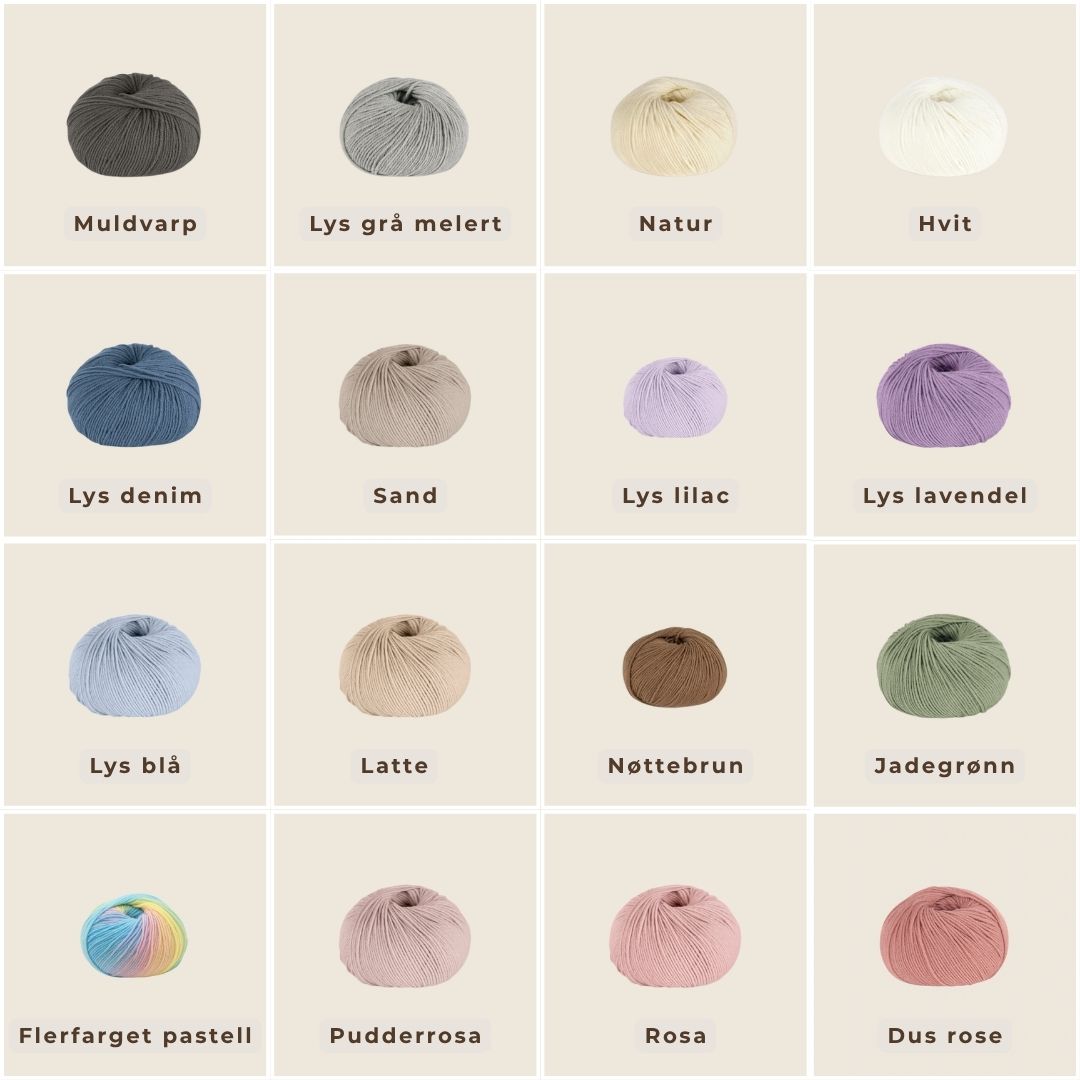 Dale Garn Soft Merino – sammensatt bilde med nøste og nærbilde. 100% ekstra fin merinoull uten superwash, kløfritt og miljøvennlig garn uten plast. Strikkefasthet 28/10, pinnestørrelse 2,5–3 mm. Mykt og deilig tynn merinoull til å strikke til baby, nyfødt og barn.