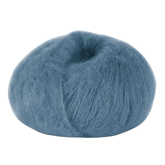 Tynn Kidsilk Erle, Mohairgarn, kvalitetsgarn, 100% naturlig garn denim