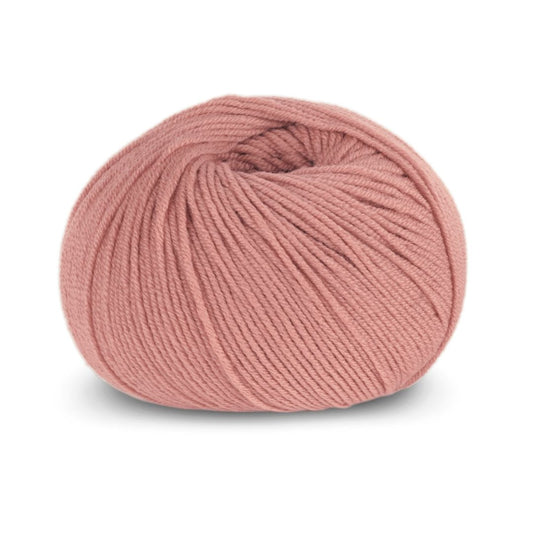100% naturlig merinoull uten superwash. Kvalitetsgarn til babystrikk. Kløfritt garn. dus rose/rosa