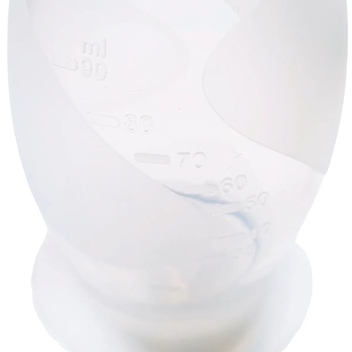 Samle opp melken som lekker mens du ammer med manuell brystpumpe/melkeoppsamler fra flow. Har tall som viser hvor mye melk du har samlet.