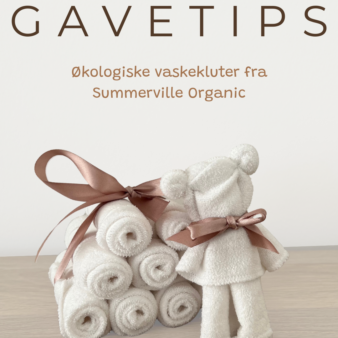 Gavetips kluter økologiske brettet som bamse DIY gavepakke til babyshower og dåp