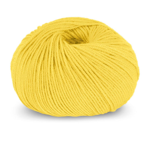 100% naturlig merinoull uten superwash. Kvalitetsgarn til babystrikk. Kløfritt garn. gul