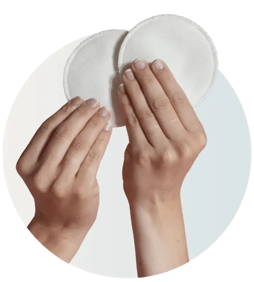 Hvite ammeinnlegg fra Carriwell Gjenbrukbare, vaskbare