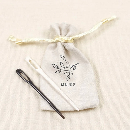 Ullnåler i bein og horn - sett med to