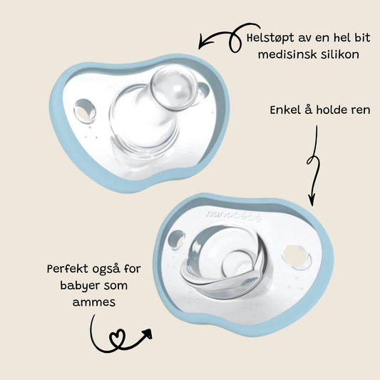 Nanobébé Flexy Pacifier - 2-pakning smokk (0-3 måneder)