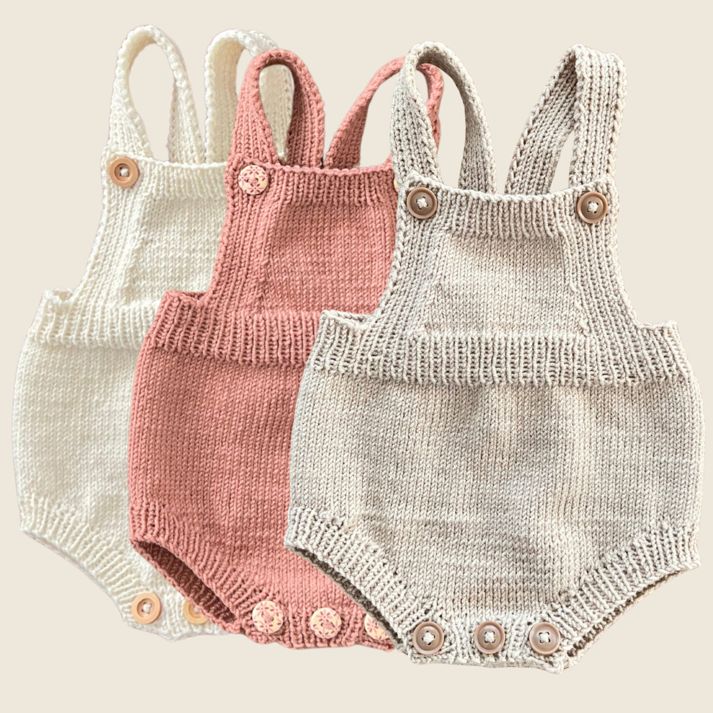 Romper/selebukse 0-3 måneder - Håndstrikka plagg - Vesleskatten design