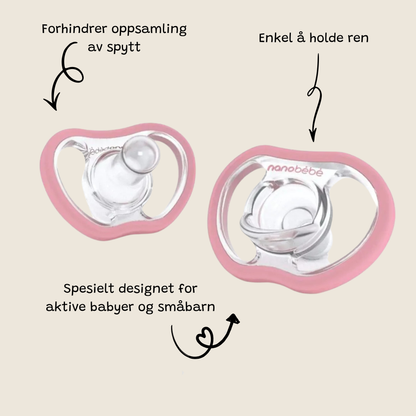 Nanobébé Active Flexy Pacifier - 4-pakning smokk (4 mnd+)