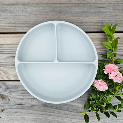 Tallerk fra Summerville Organic i silikon i fargen silver grey, grå