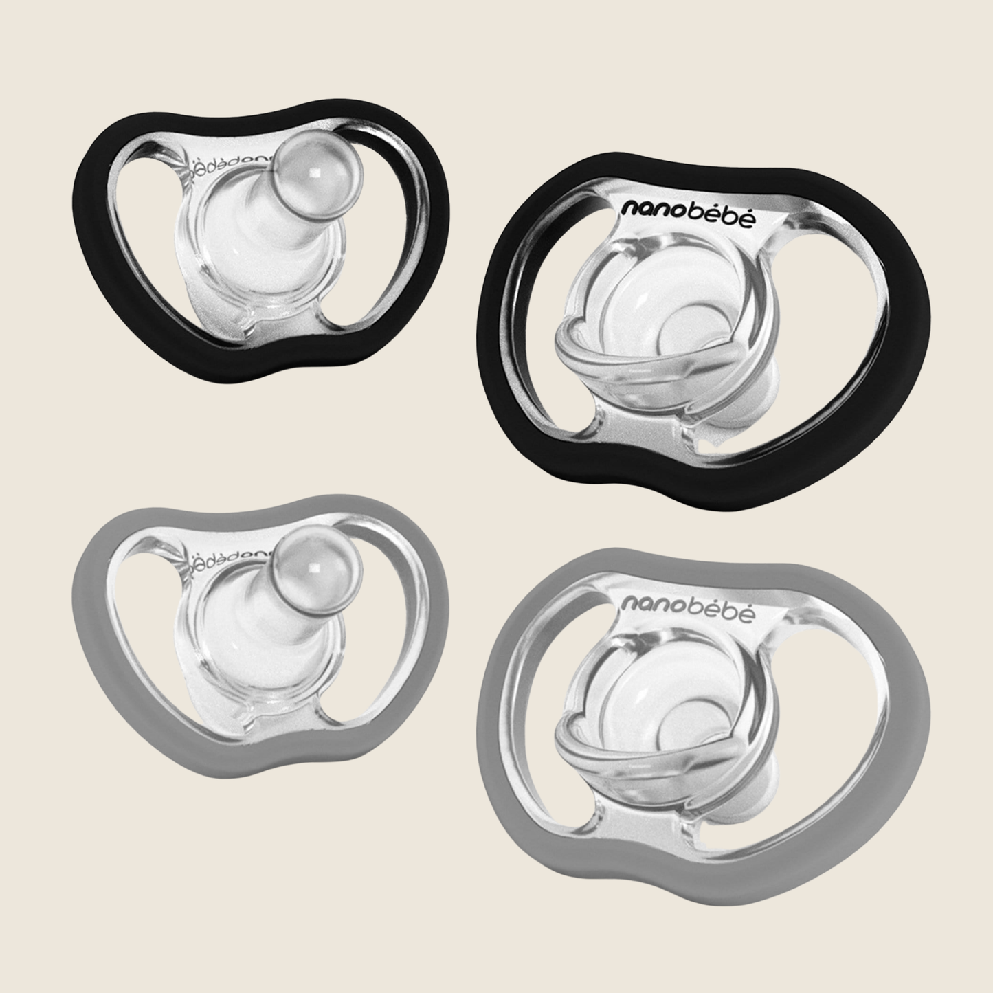 Nanobébé Active Flexy Pacifier - 4-pakning smokk (4 mnd+)