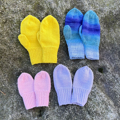 votter til baby og barn 0-6 år lett å strikke perfekt restegarnoppskrift