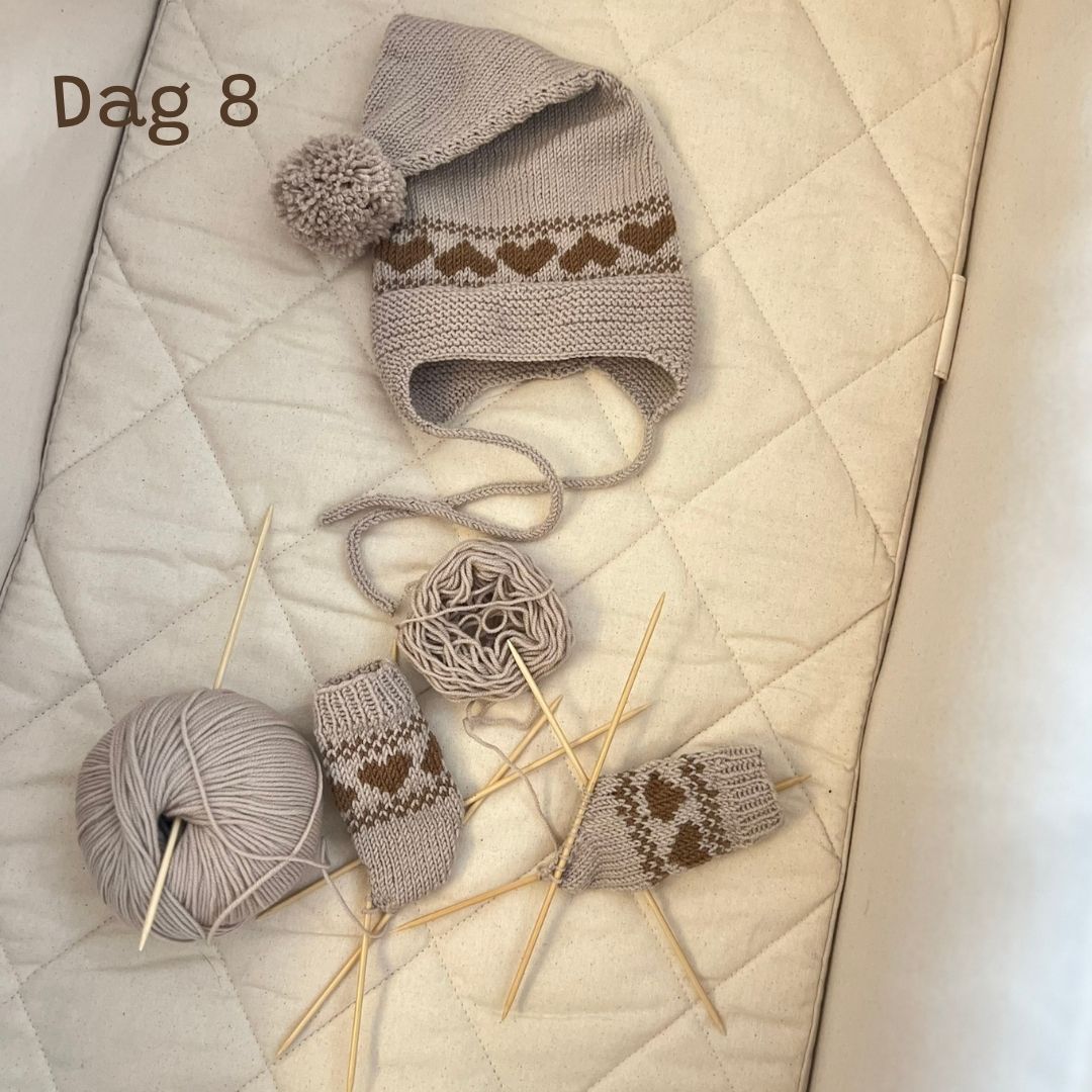 Tell ned til jul med Vesleskattens julekalender, strikkekalender, adventskalender for strikkere dag 8