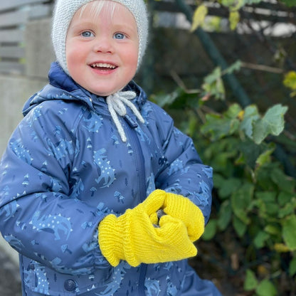 behagelige votter med tommel til barnehagebarn i merinoull