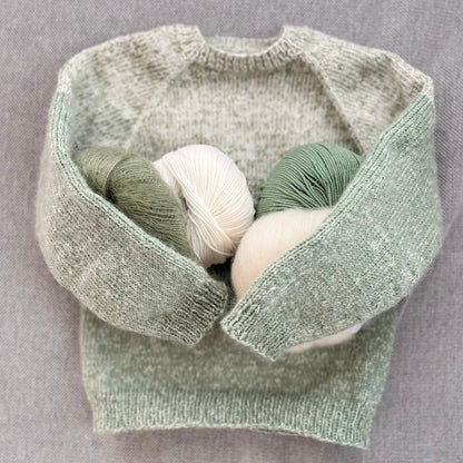 Mohair-genser til barnehagebarn. Videostøtte. Strikk for nybegynnere.