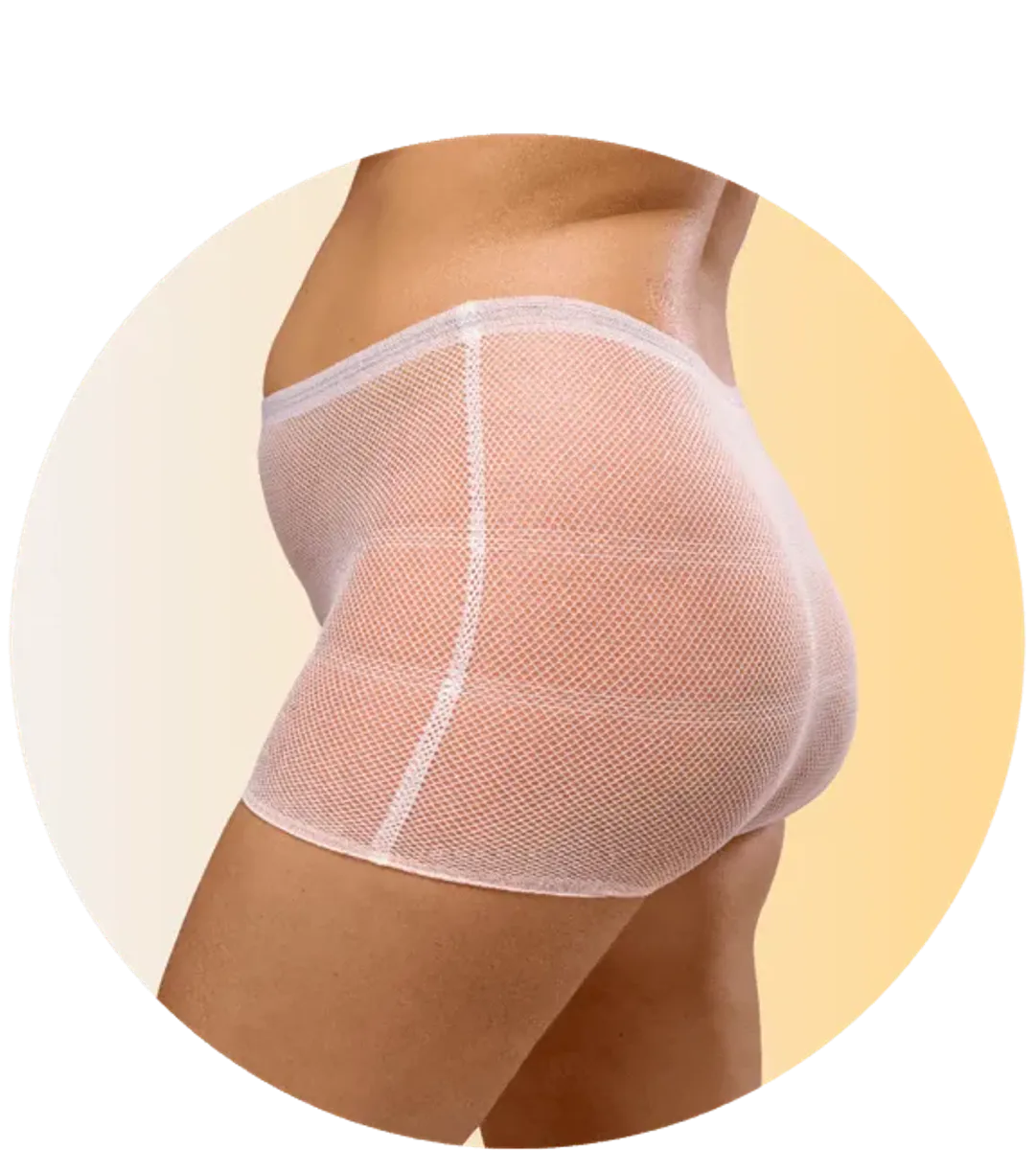 Nettingtruse, sykehustruse fra Carriwell. Truse til fødebagen.