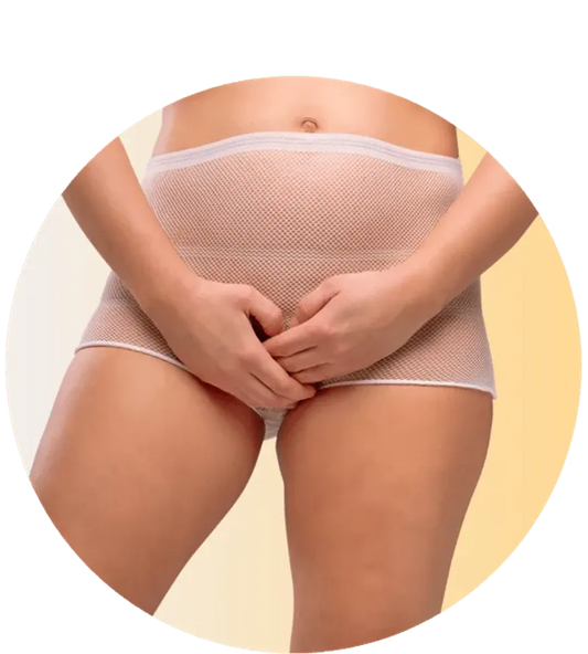 Truse til store bind tiden etter fødsel. Barseltruse. Truse til fødebagen. Vaskbare og gjenbrukbare sykehustruser.