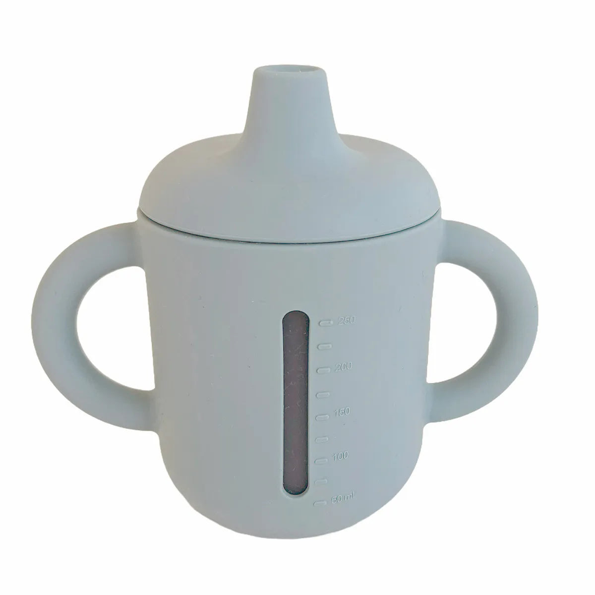 Grå kopp til baby og småbarn i Summerville Organic. Trygg kopp å drikke fra uten plast.