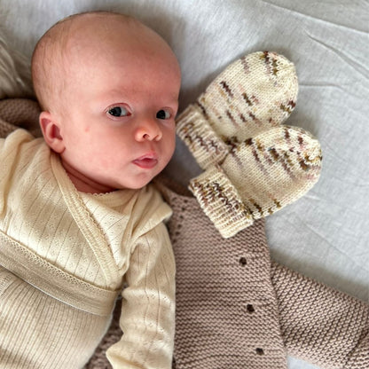 strikk votter til baby og småbarn, nybegynnervennlig, videostøtte