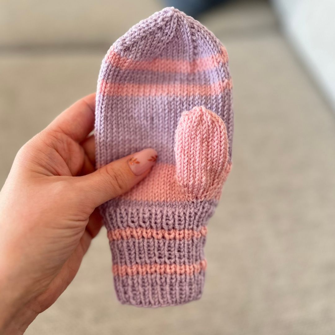 restegarnvotter til baby og barn med og uten votter, perfekt for nybegynnere